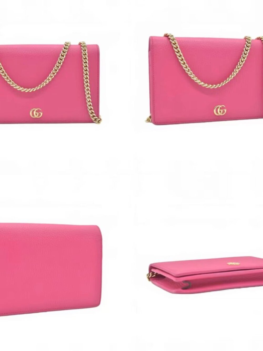 Gucci GG Marmont Crossbody Mini Pink Calfskin Leather